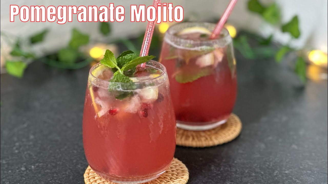 🍷Refreshing Pomegranate Mojito Recipe | Easy Summer Drink (Mocktail or Cocktail!)