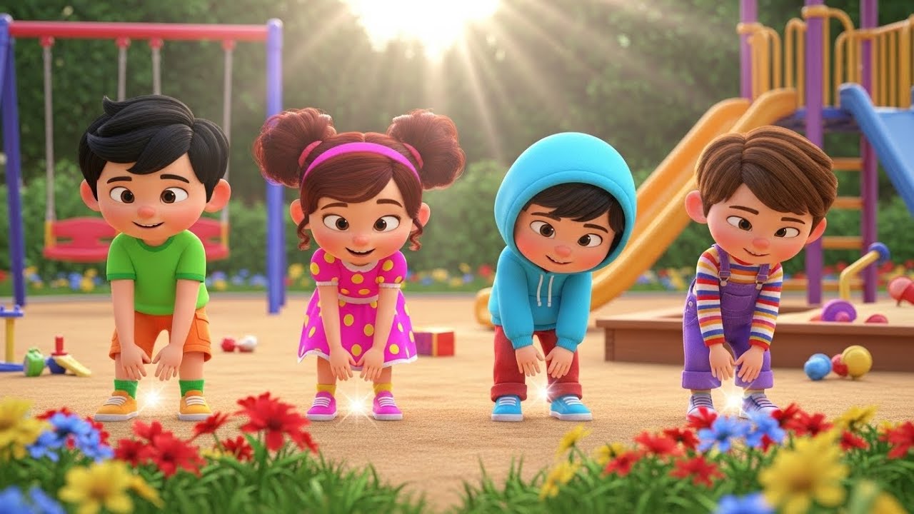 Head, Shoulders, Knees and Toes Active Action Songs for Healthy Little Kids 🤸🎶 | Move Along Fun,