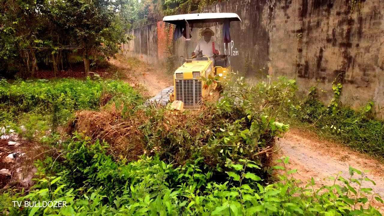 First Step New Project!!! Making ROAD By Best Driver KOMATSU D20P DOZER Pushing FOREST & GRASS FLOOD