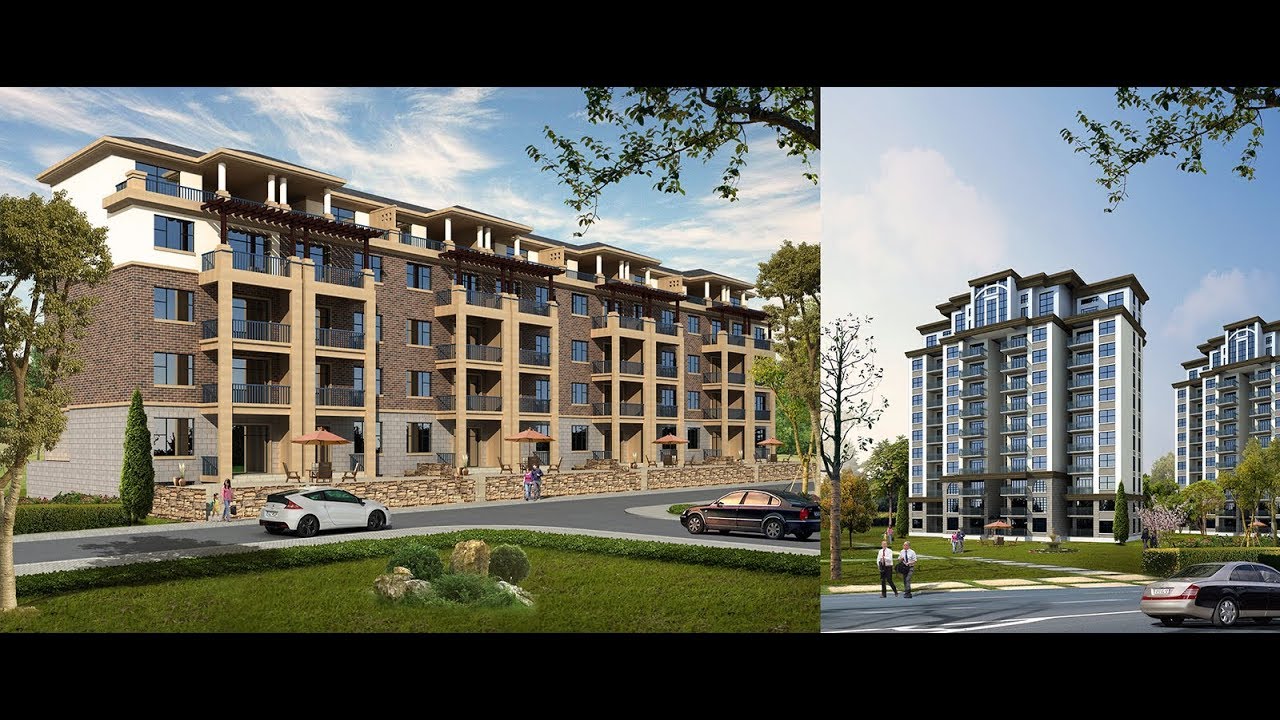 3ds Max ve V-Ray Render ile Dış Cephe Render Bina 2 Photoshop