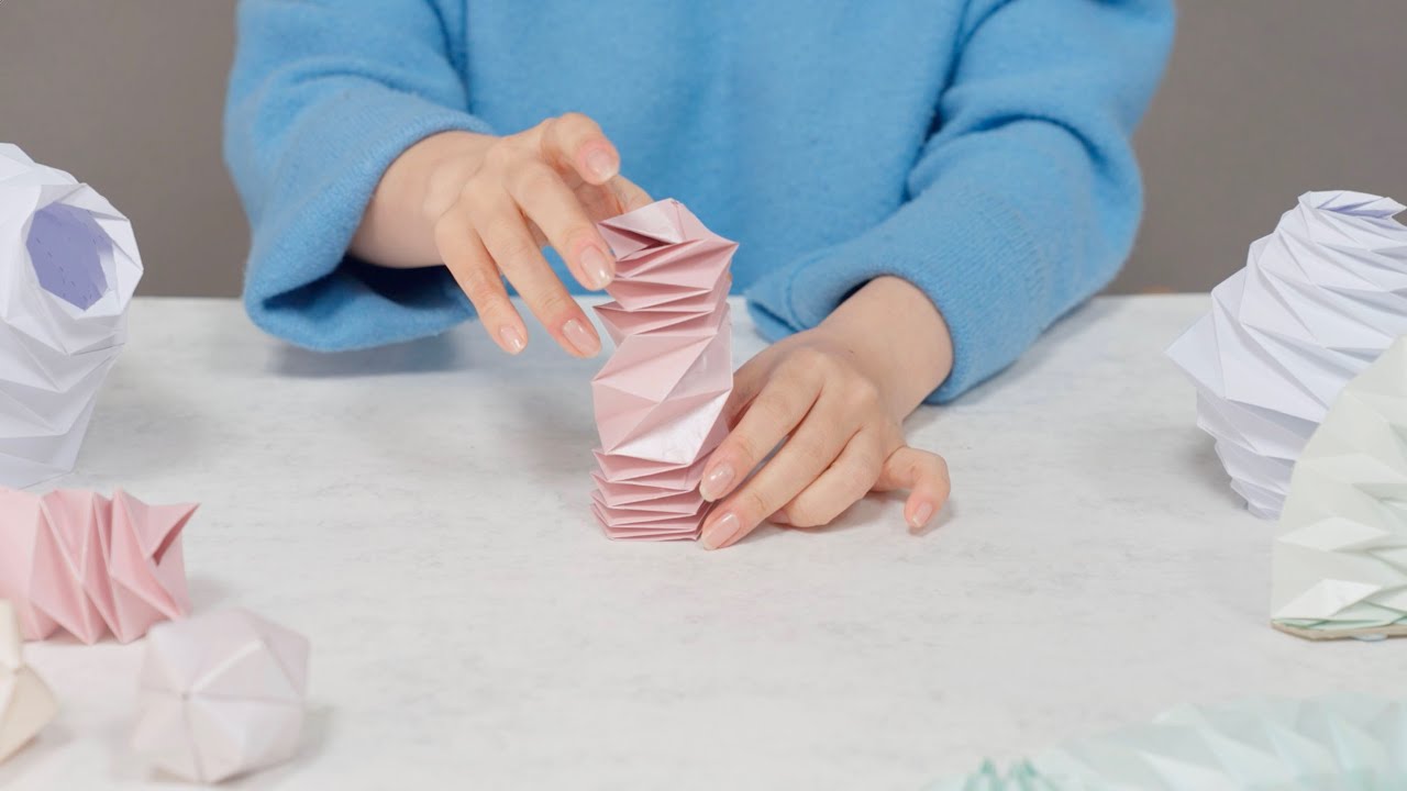 ASMR Origami: #3 Pentagonal Tower - Deployable Structure