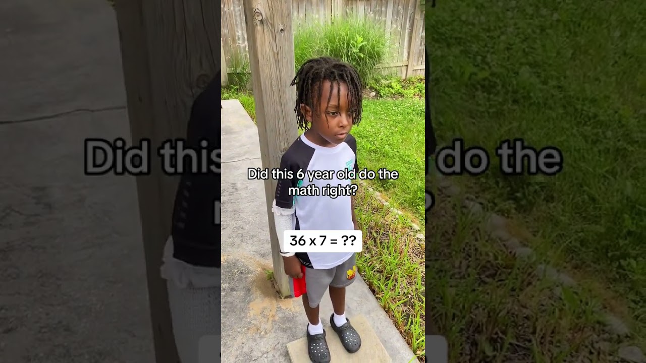 This 6 year old is doing some GENIUS math! #shorts #homeschool #educational #kids