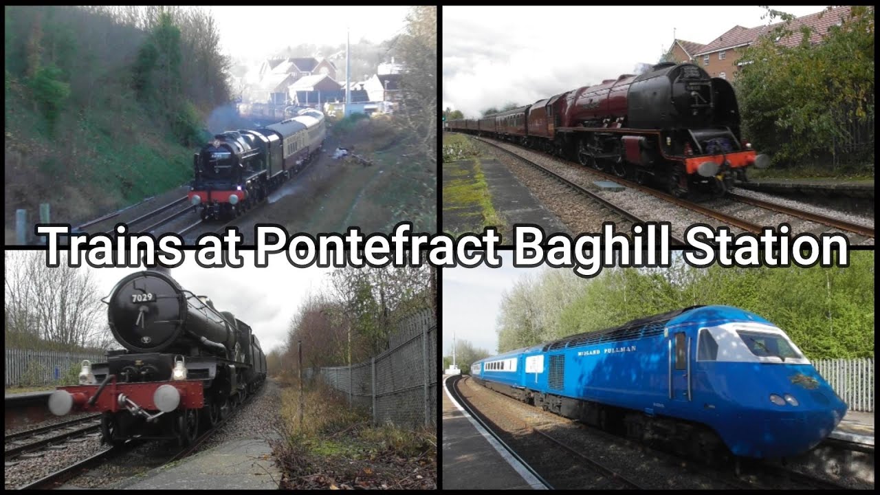 Trains at Pontefract Baghill Station