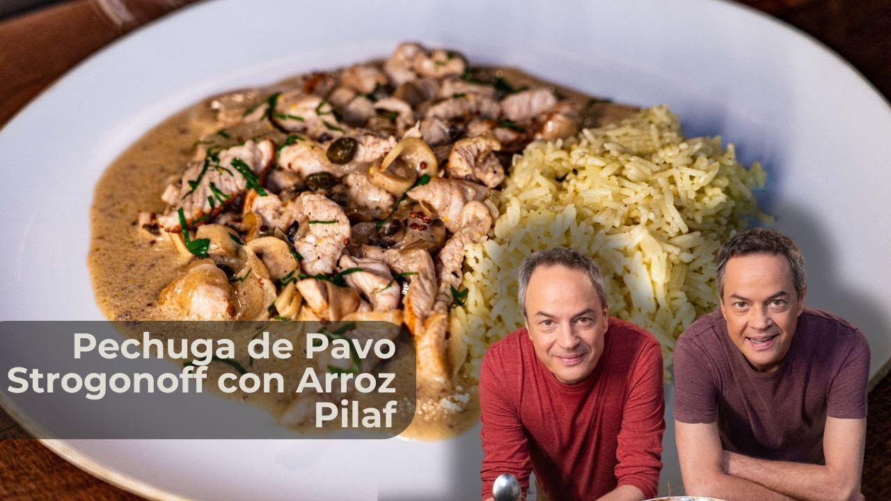 Pechuga de Pavo Strogonoff con Arroz Pilaf 🦃🍛 | Hermanos Torres