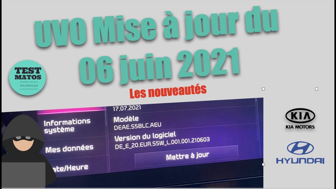 Mise à jour du système UVO 210603 Les nouveautés