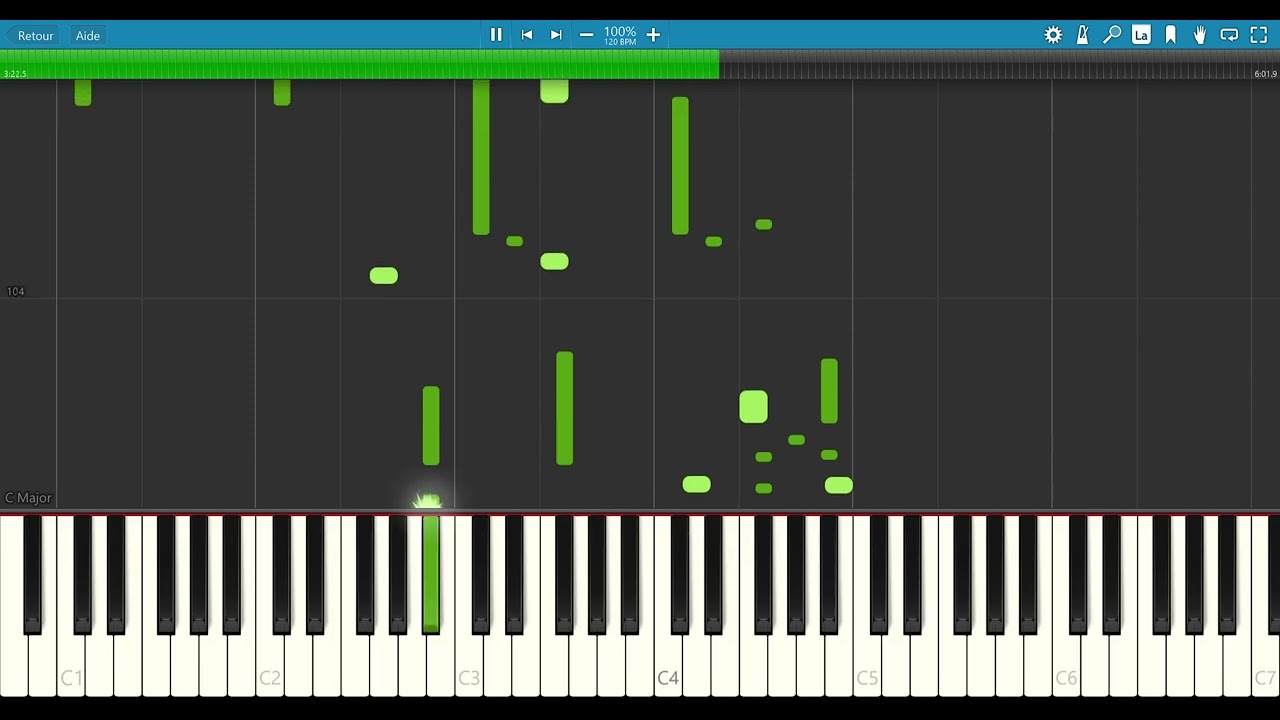 bill evans round midnigth - piano jazz - synthesia