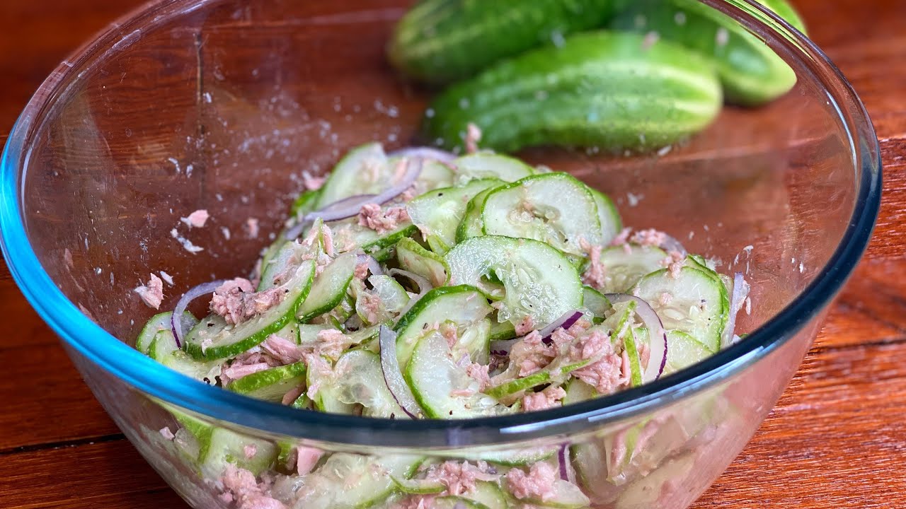 Fresh Cucumber Salad with Tuna || Easy Salad Recipes || TERRI-ANN’S KITCHEN