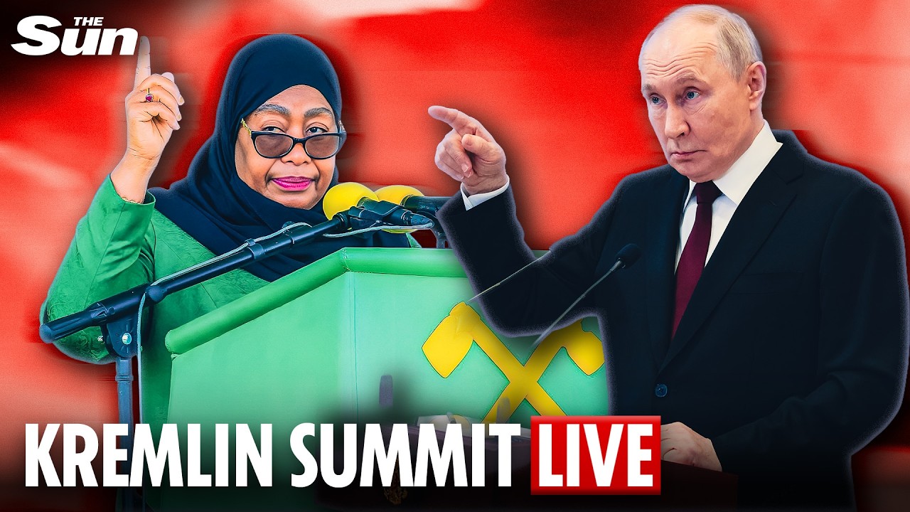 LIVE: Vladimir Putin hosts President of Tanzania in Moscow for historic Kremlin talks
