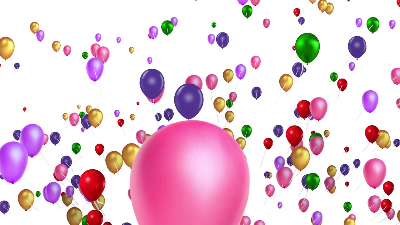 Multicolor / Colorful Balloons Motion Animation Background