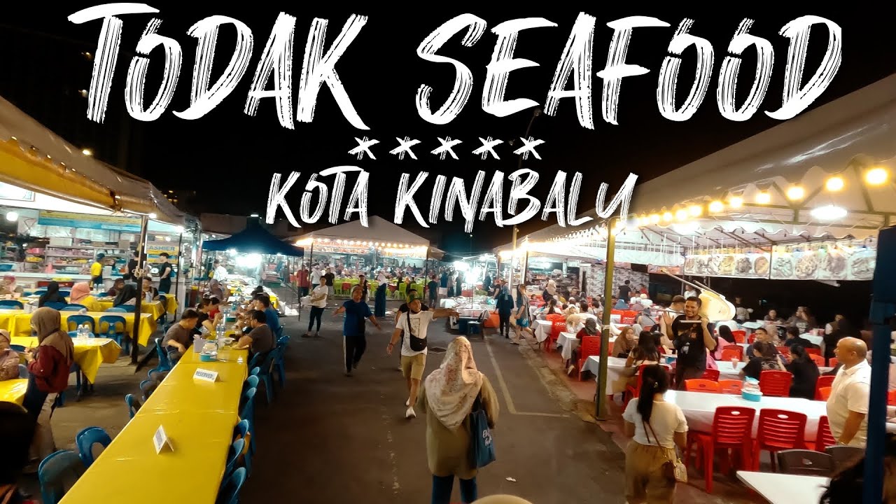 MaKAN Seafood di TOdak Kota Kinabalu. Ikannya semua pura-pura tidur.