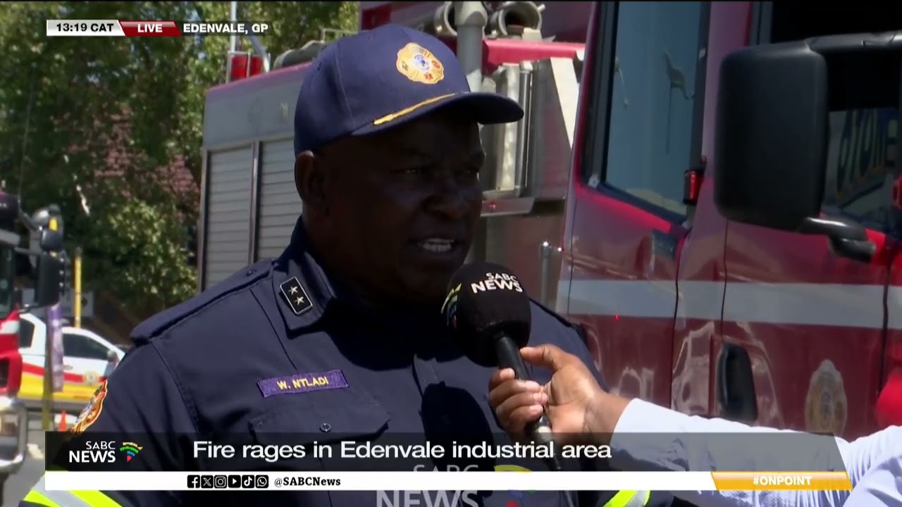 Fire rages in Edenvale industrial area