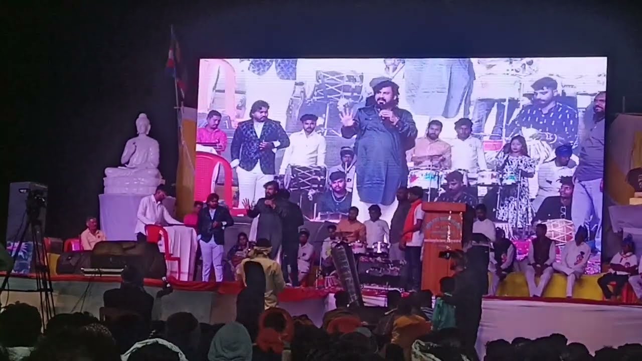 बोद्ध धम्म परिषद आखाडा बाळापूर येथे साजन बेंद्रे यांचा दणदणीत भीम गीतांचा कार्यक्रम🚨#sajanbendre