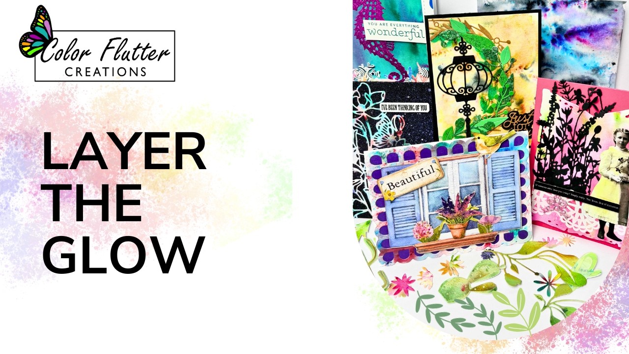 Layered Cardmaking with Shimmer Backgrounds | Creative Glow Up with Dies & Paste