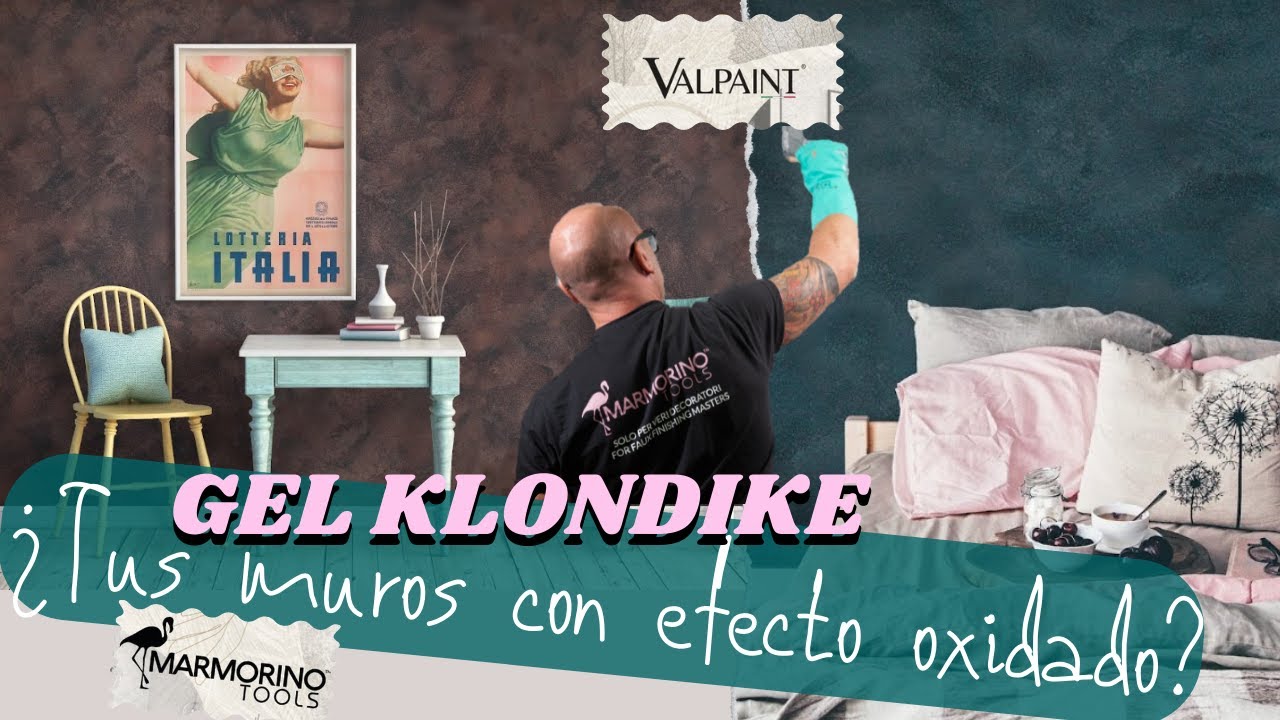 KLONDIKE VALPAINT  ¿Cómo hacer efecto oxidado con gel KLONDIKE en pared o  muebles? VIDEO COMPLETO