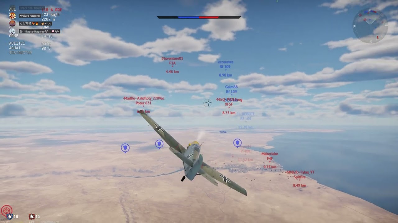 War Thunder  aereas realista BF 109 E3