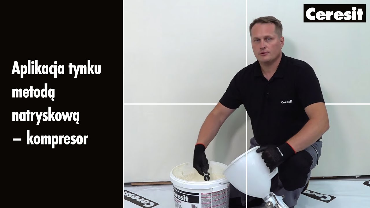 Aplikacja tynku metodą natryskową &ndash; kompresor