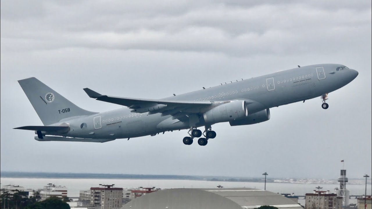 Airbus A330 MRTT Multi-Role Tanker Transport - RNAF Takeoff at Lisbon Airport