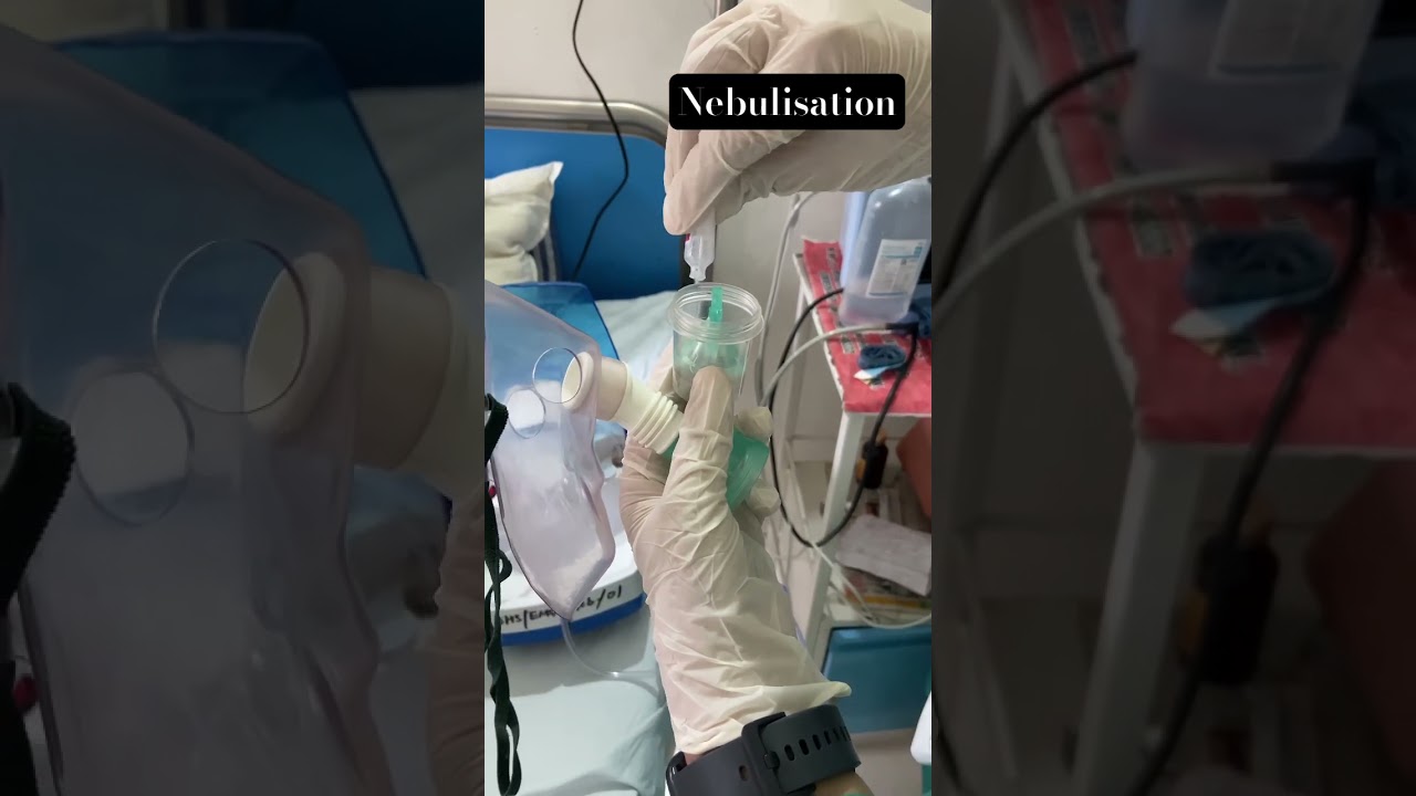 Nebulization #medicalstudent #respiratorytherapy #respiratorydisease #hospital #learning