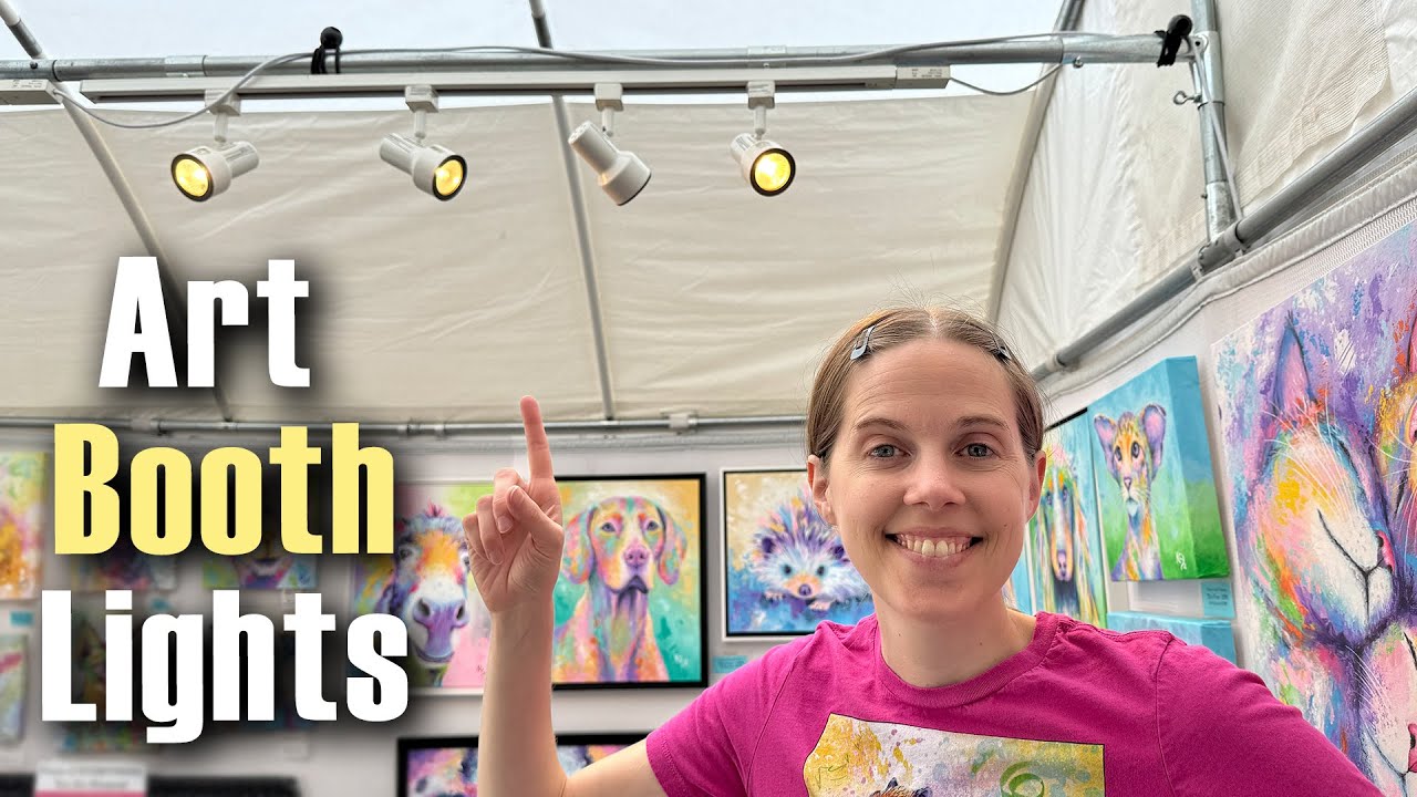 How I Light My Art Fair Booth + Tips for Lighting EZ Up Tents