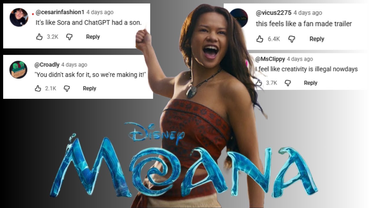 FUNNIEST Moana Trailer Comments (as a Song)