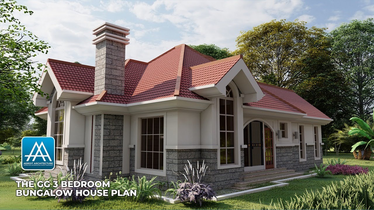 The GG 3 Bedroom Bungalow House Plan