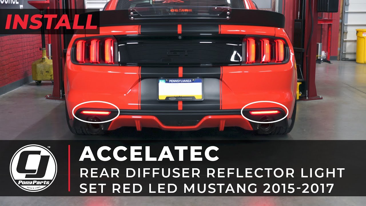 2015-2017 Mustang Install | ACCELATEC Rear Diffuser Reflector Light Set