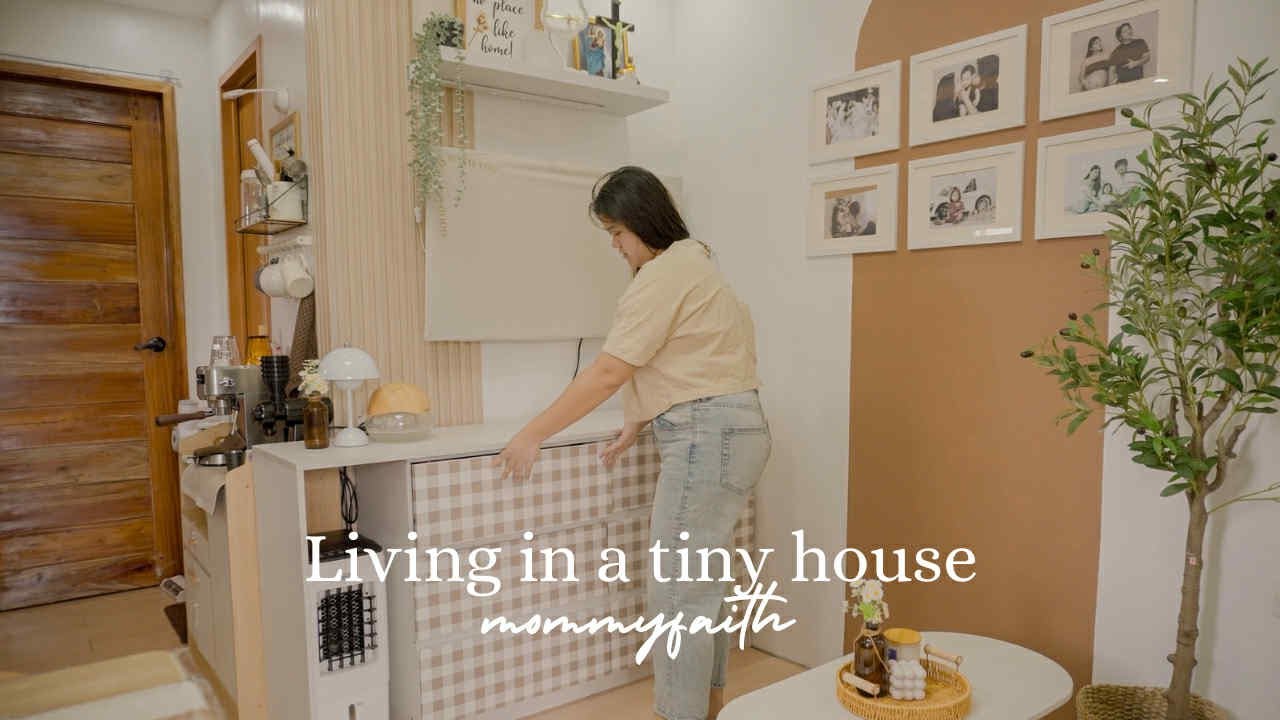 Living in a tiny house🌱 making spam musubi | diy project | cleaning wood cooking essentials🫧