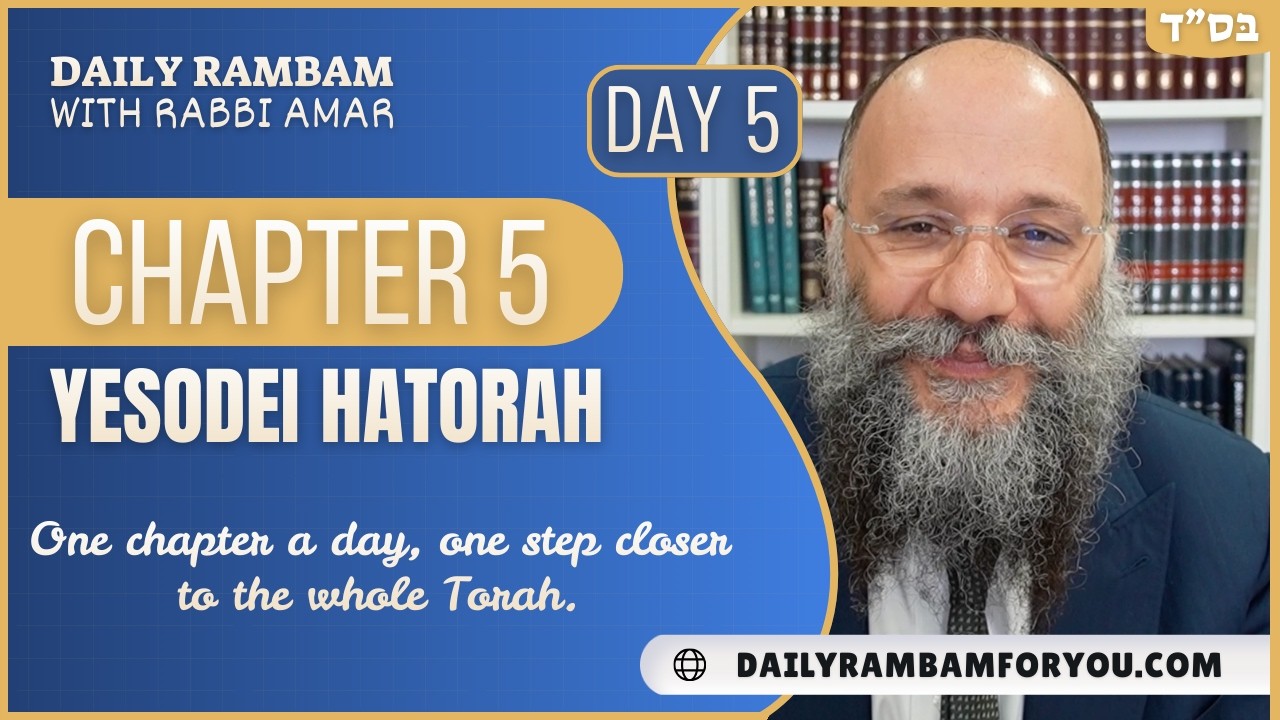 Hilchot Yesodei Hatorah Rambam Chapter 5 | Daily Rambam For You | Rabbi Chay Amar