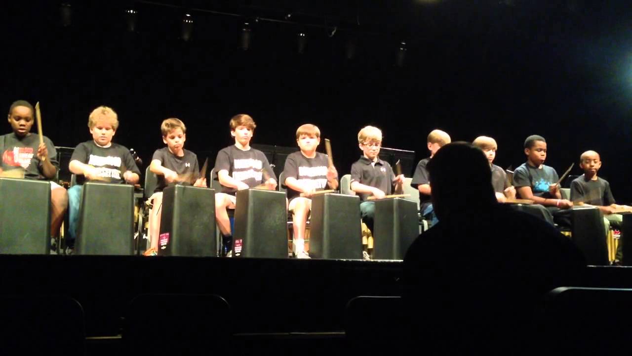 Homewood Middle School percussionist play Junkyard Jam