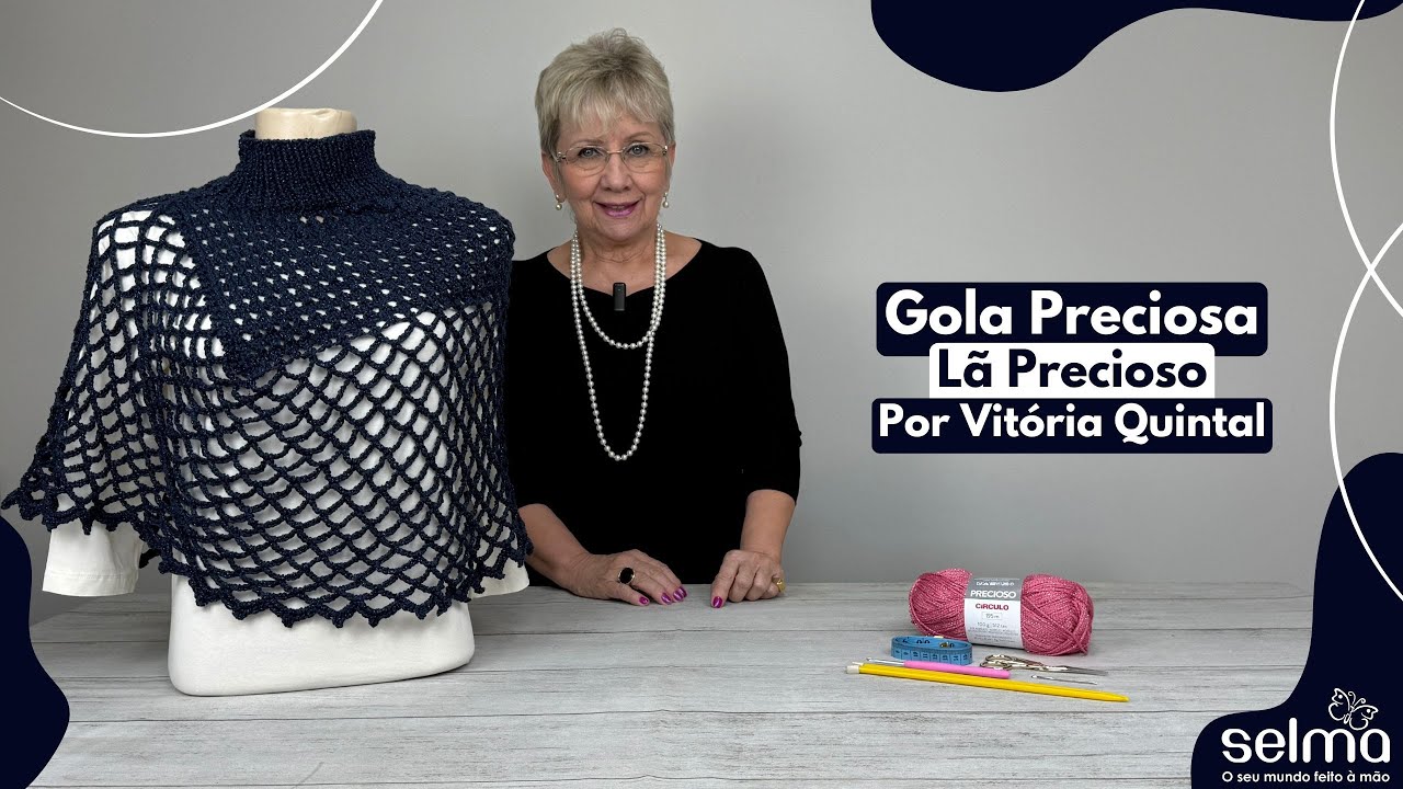 Gola feita com a lã Precioso, da coleção Diferenciados 2025 Circulo, por Vitória Quintal.