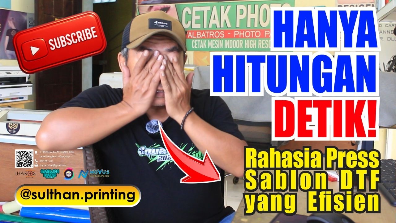 Keseharian pekerjaan di percetakan ‪@sulthan.printing Rahasia Press Sablon DTF