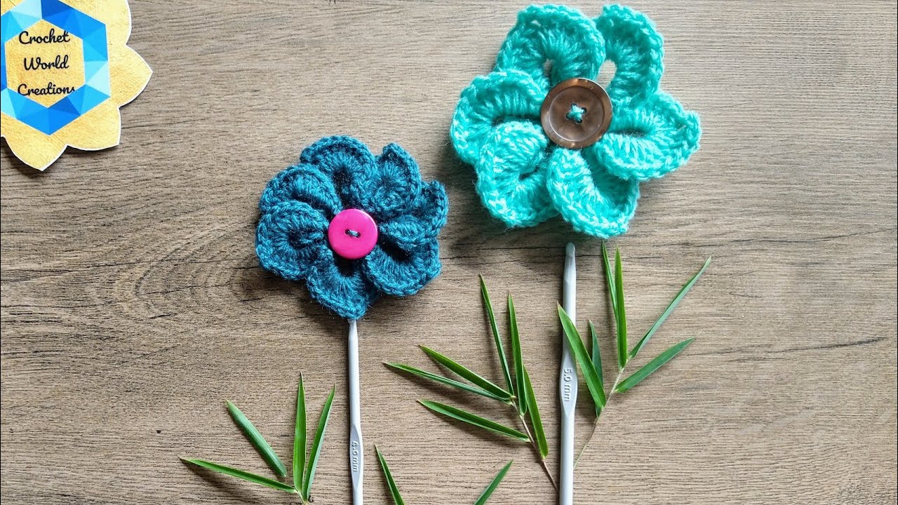 How to Crochet Flower | Crocodile Stitch Flower