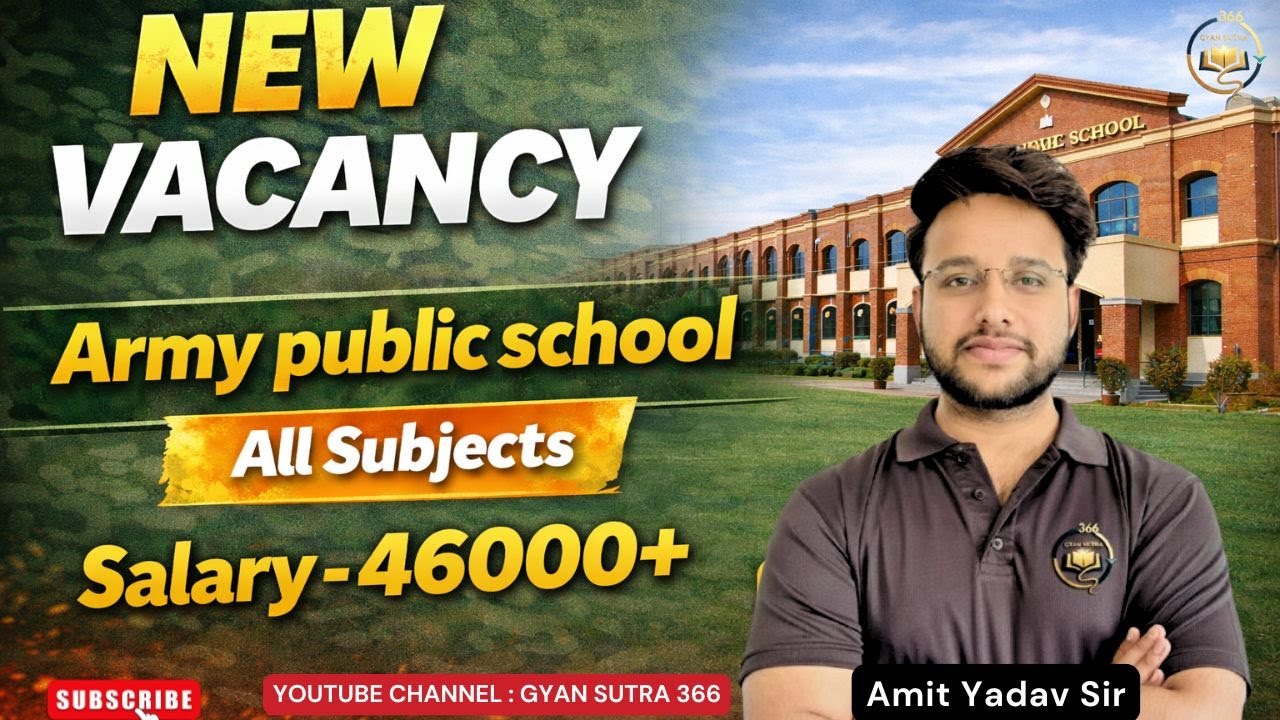 Army Public School Vacancy 2026 | PRT TGT PGT Teacher Jobs | Salary ₹46000+ | APS Recruitment