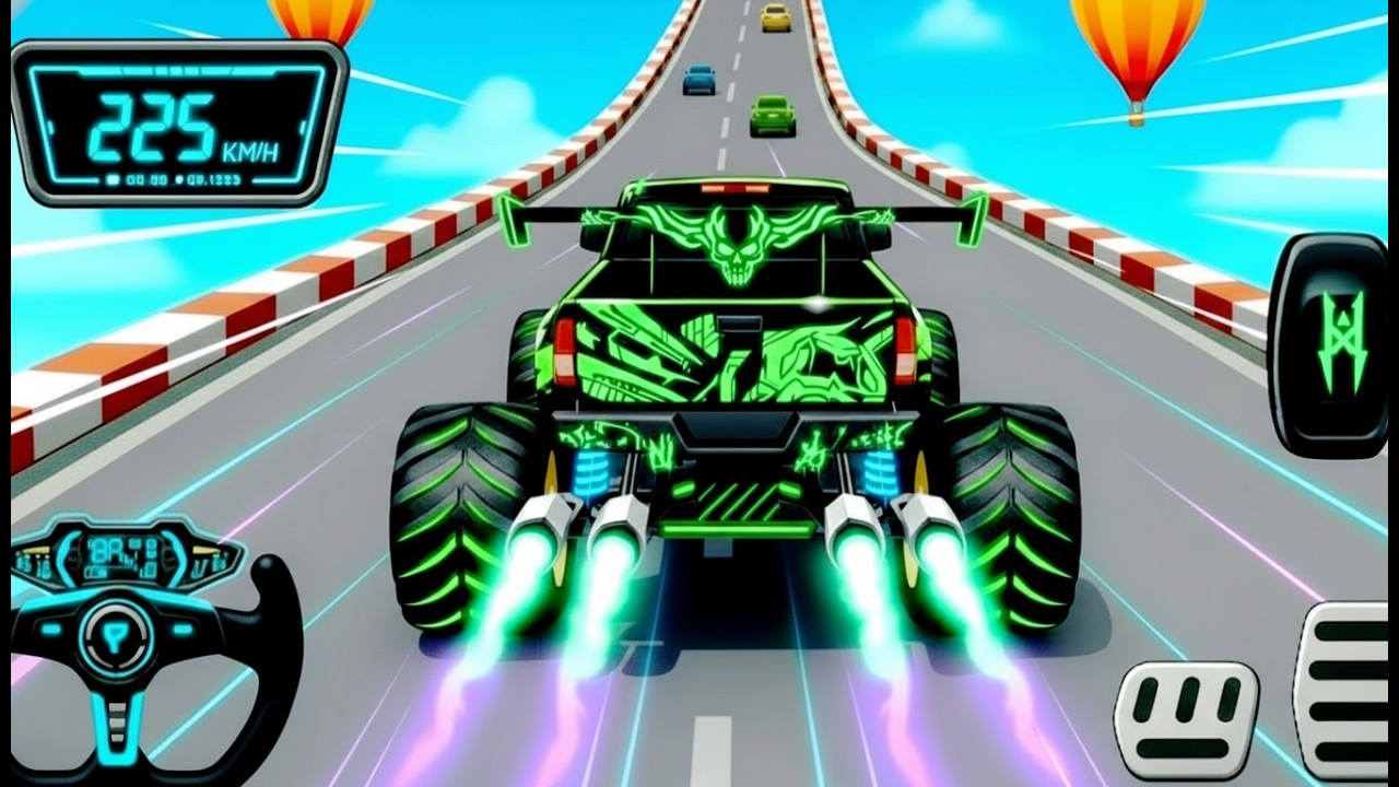 Watch Monster Truck: Epic New Monster Truck Racing & High-Speed Stunts on Off-Road Track!