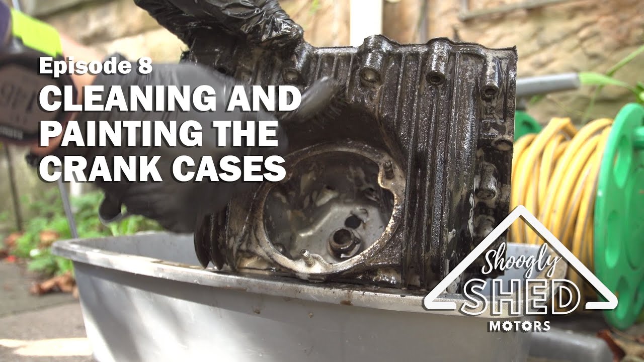 Shoogly Shed Motors Ep 8 - Cleaning and Painting the Crank Cases