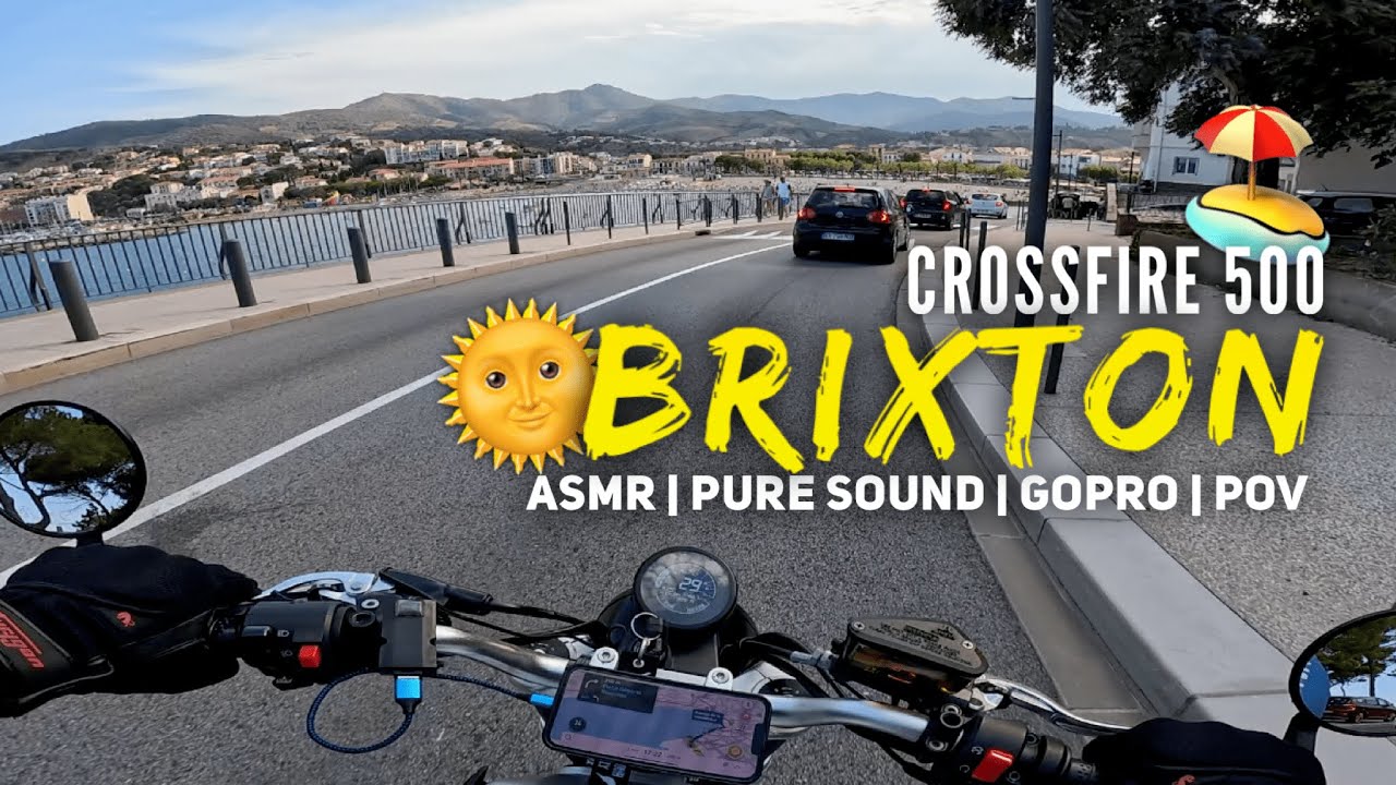 Brixton Crossfire 500 | ASMR | 1080p | Pure Sound | GoPro | POV : Côte Vermeille 🌞