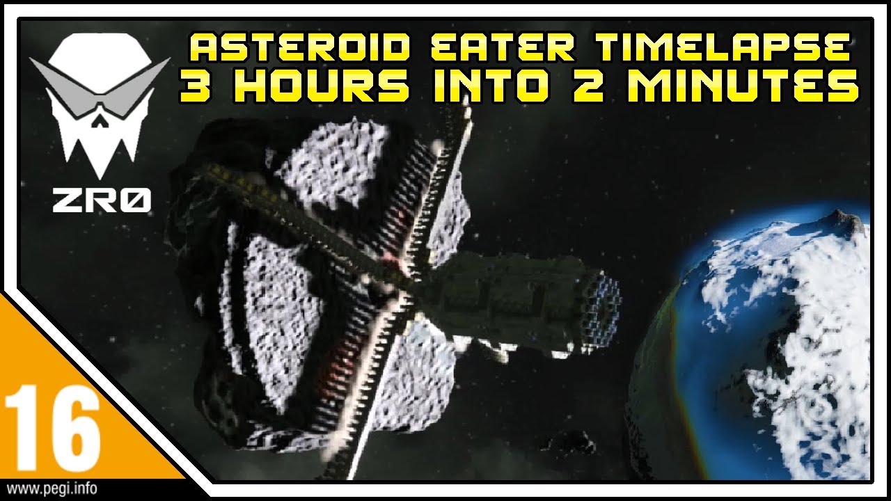 [SE] Space Engineers Timelapse | Asteroid Eater | Oddly Satisfying - Space Mining Ship