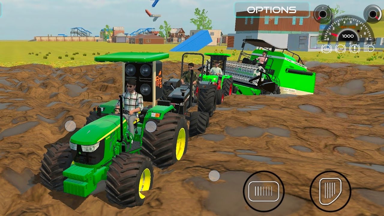 Harvester stuck mud in tractor truck and rescue in the Harvester #harvester #stuck #tractor #truck 