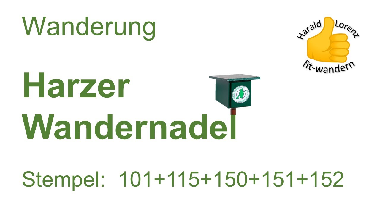 Harzer Wandernadel: Stempel 101, 115, 150, 151 und 152