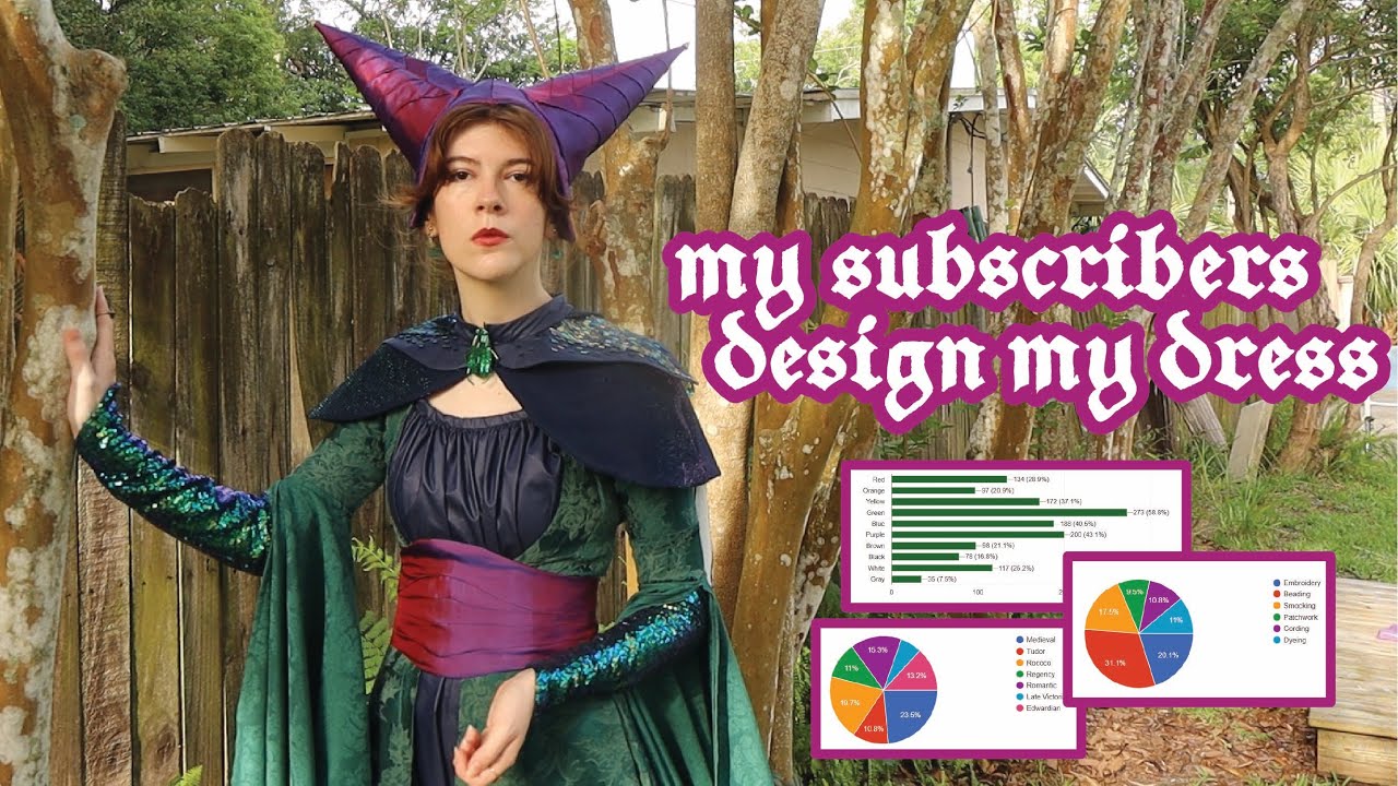 Making a medieval bug lady costume because my subscribers told me to | Subscribers design my dress
