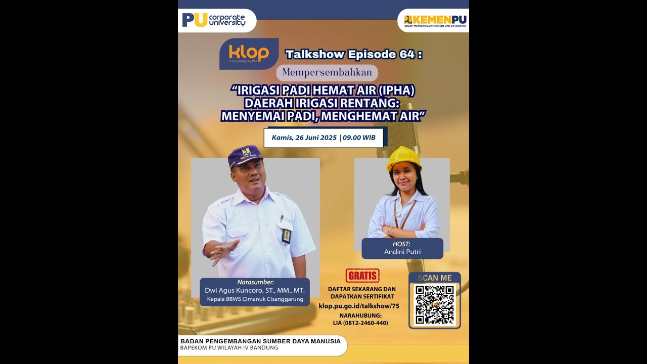 Irigasi Padi Hemat Air (IPHA)  Daerah Irigasi Rentang : Menyemai Padi, Menghemat Air