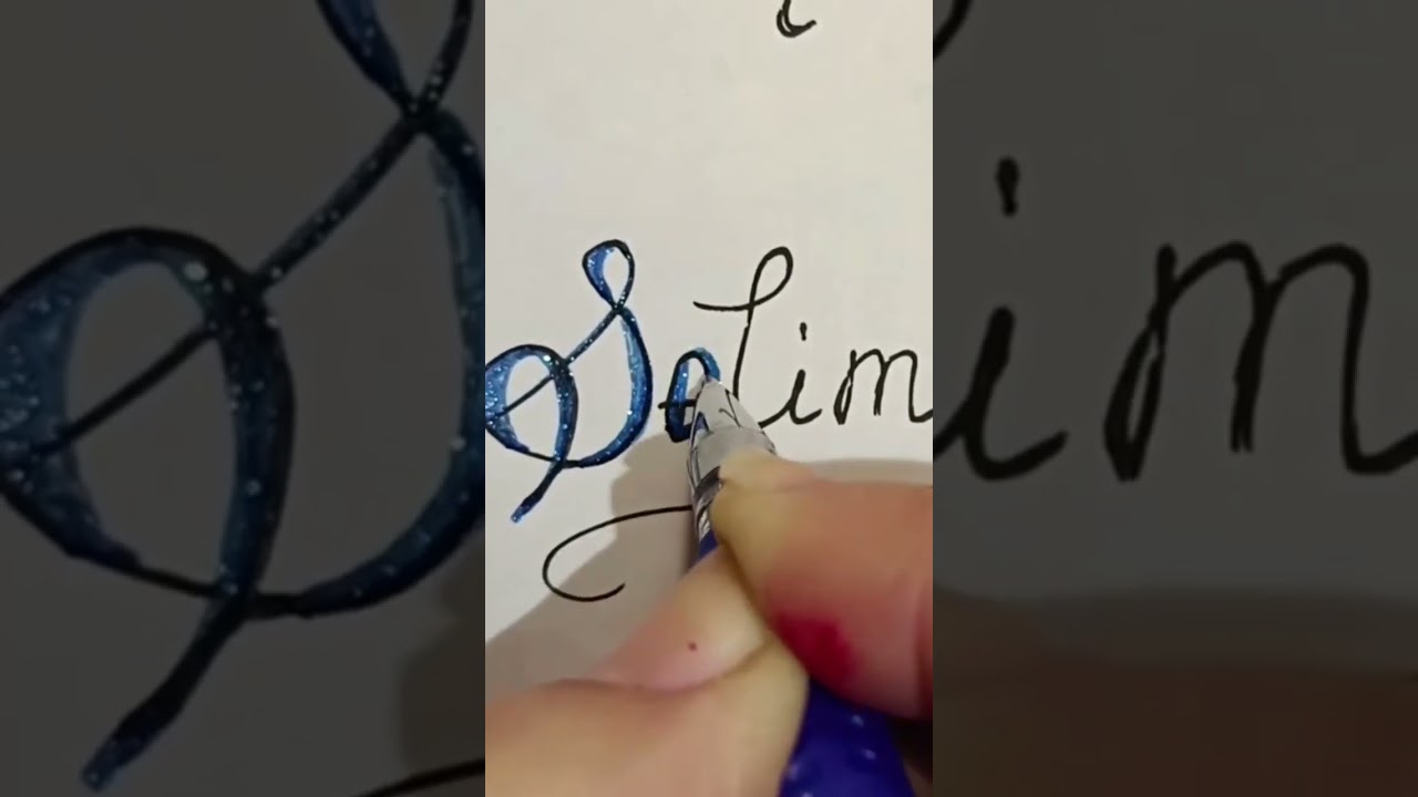 Selim... Names... English cursive handwriting calligraphy #words #english #viral #shorts