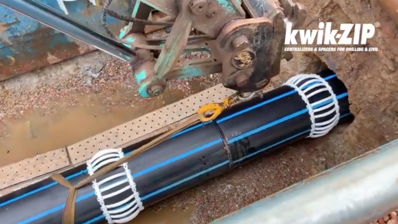 HD 50 spacers on DN560 HDPE 560mm OD into a DN700 Mild Steel Pipe