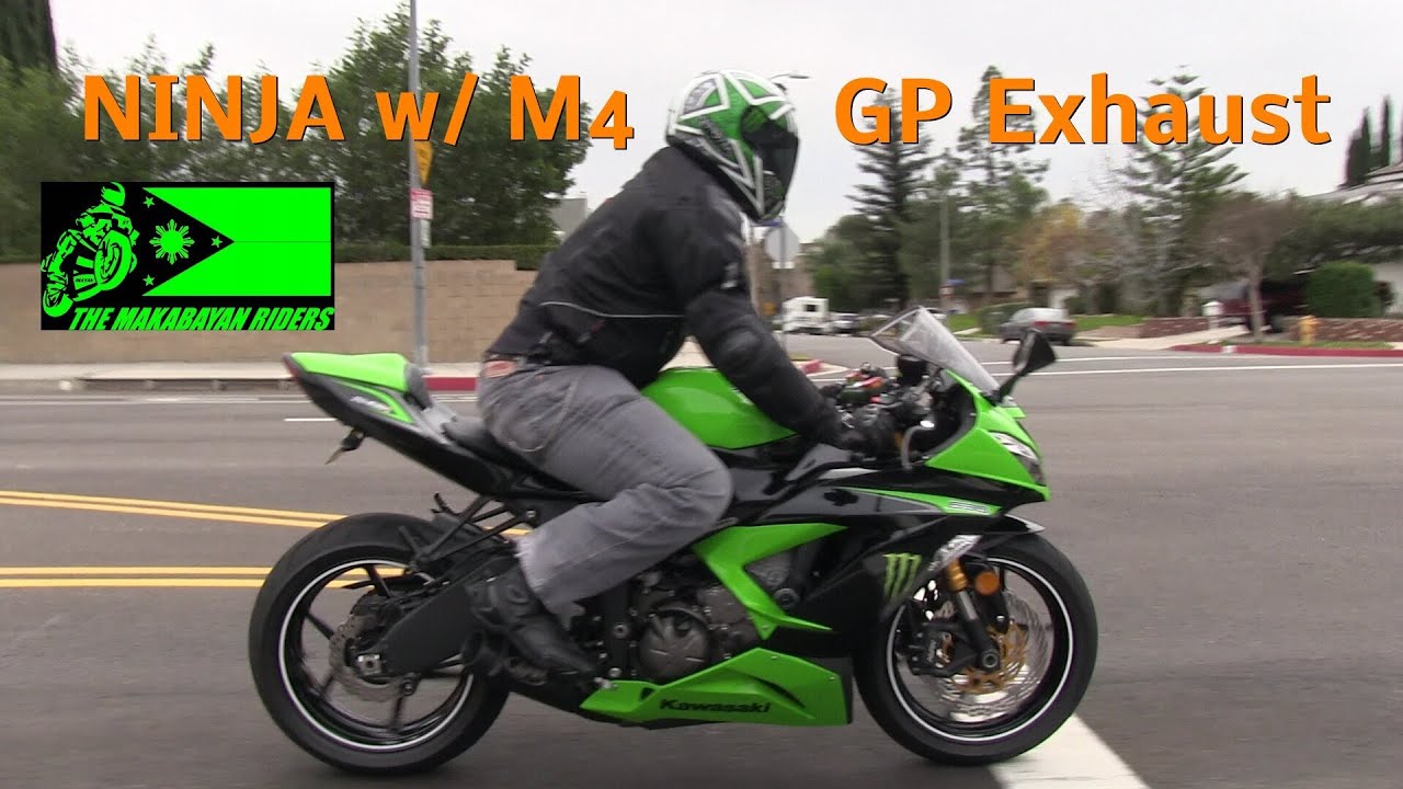 2013 Kawasaki NINJA 636 ZX6R M4 GP Style Exhaust Street Ride by Mola Session 1 of 2