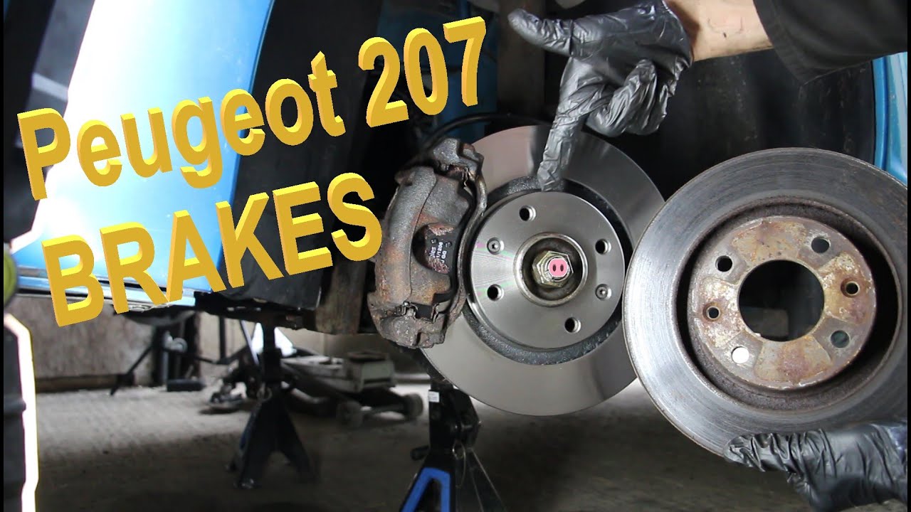 КАК: передние ТОРМОЗА, диски, колодки, PEUGEOT 207 1.1, 1.4, 1.6