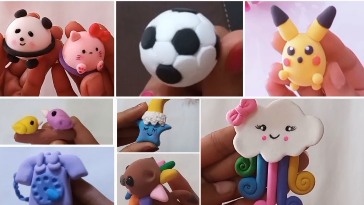 8 easy and cute clay art |air dry clay art| polymer clay | easy clay art step by step full tutorial