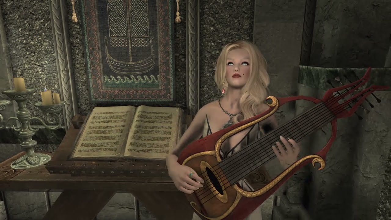 Skyrim SE Mods XB1 - Bards Reborn: Student Of Song - Lute Playing
