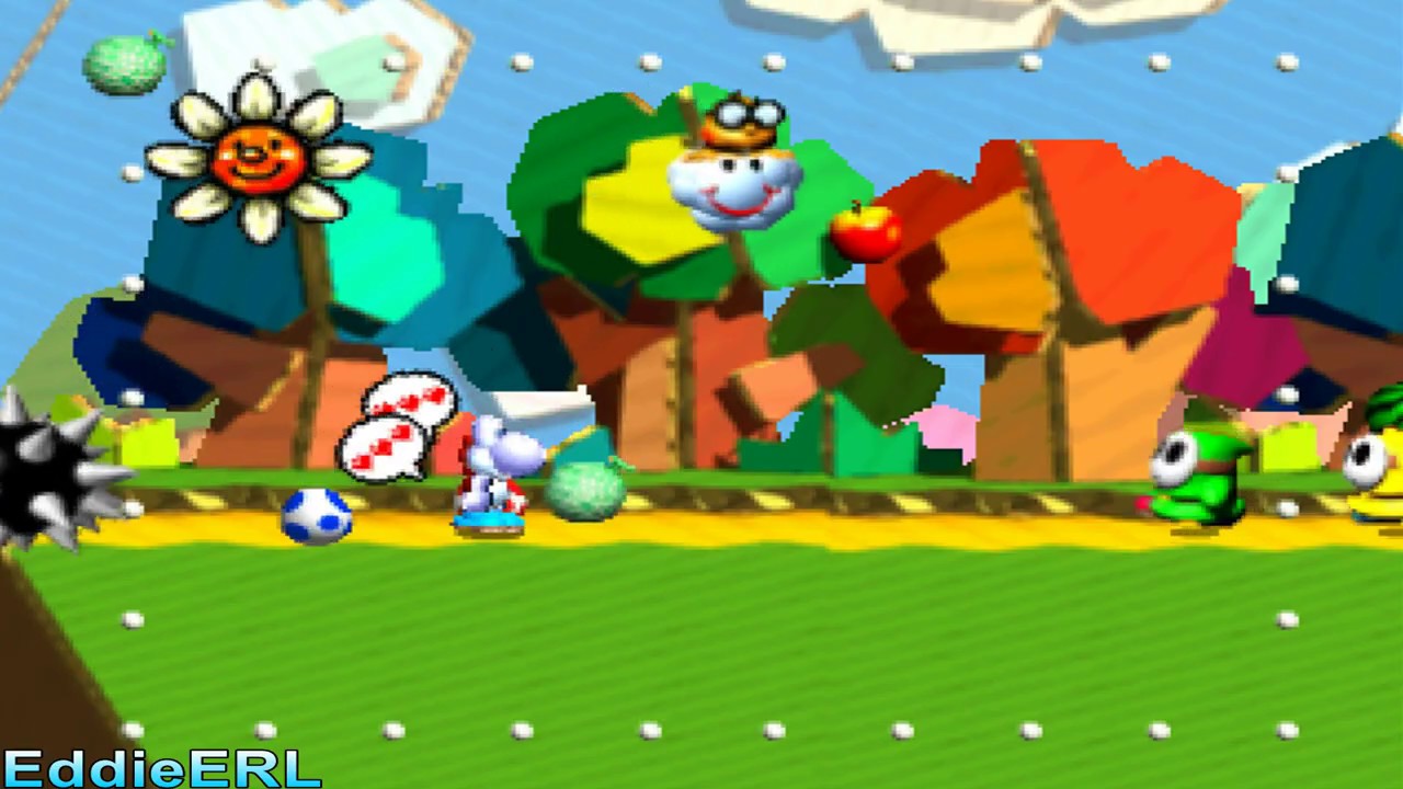 TAP (N64) Yoshi's Story - Story Mode (All Melons & No Damage & Three Big Hearts) Level 3