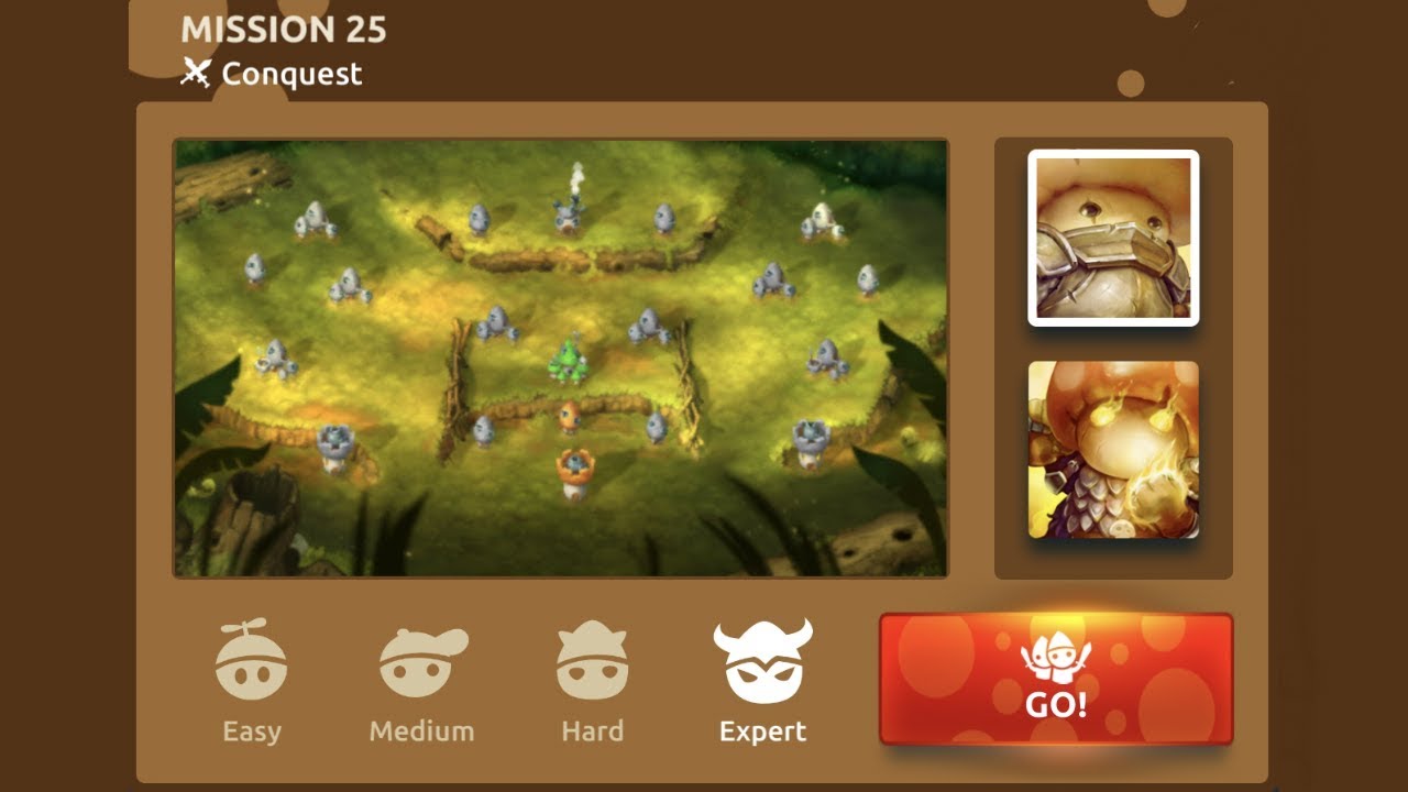 Mission 25 | Episode 1 | Walkthrough Campaign | Mushroom Wars 2