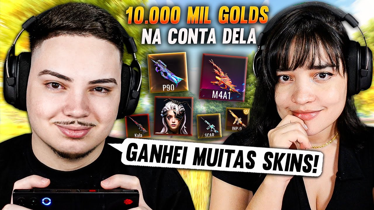 GASTEI *10.000 GOLDS* na CONTA da minha NAMORADA! no BLOOD STRIKE 🔥 (Ganhei muitas skins raras!)